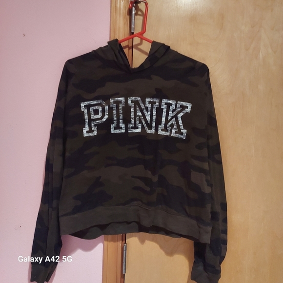 PINK Victoria's Secret Tops - Pink brand cropped hoodie